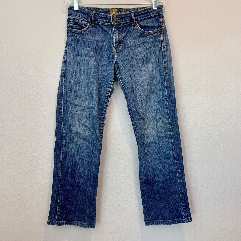 Kut From the Kloth Straight Leg Jeans Womens Size 6 Medium Wash - Picture 2 of 15